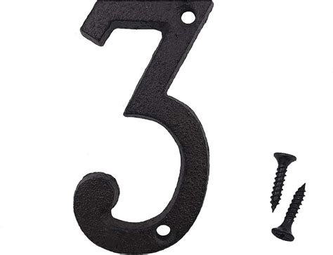 3 inch black metal house numbers|3 inch solid brass numbers.